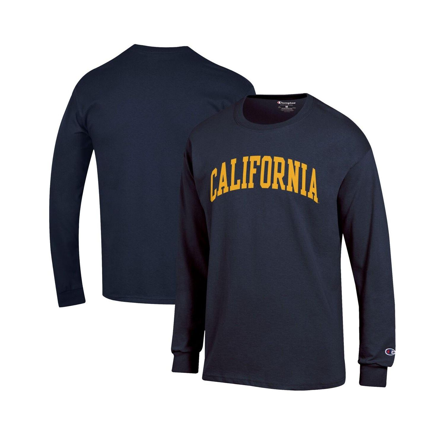 Men's Navy Cal Bears Basic Arch Long Sleeve T-Shirt