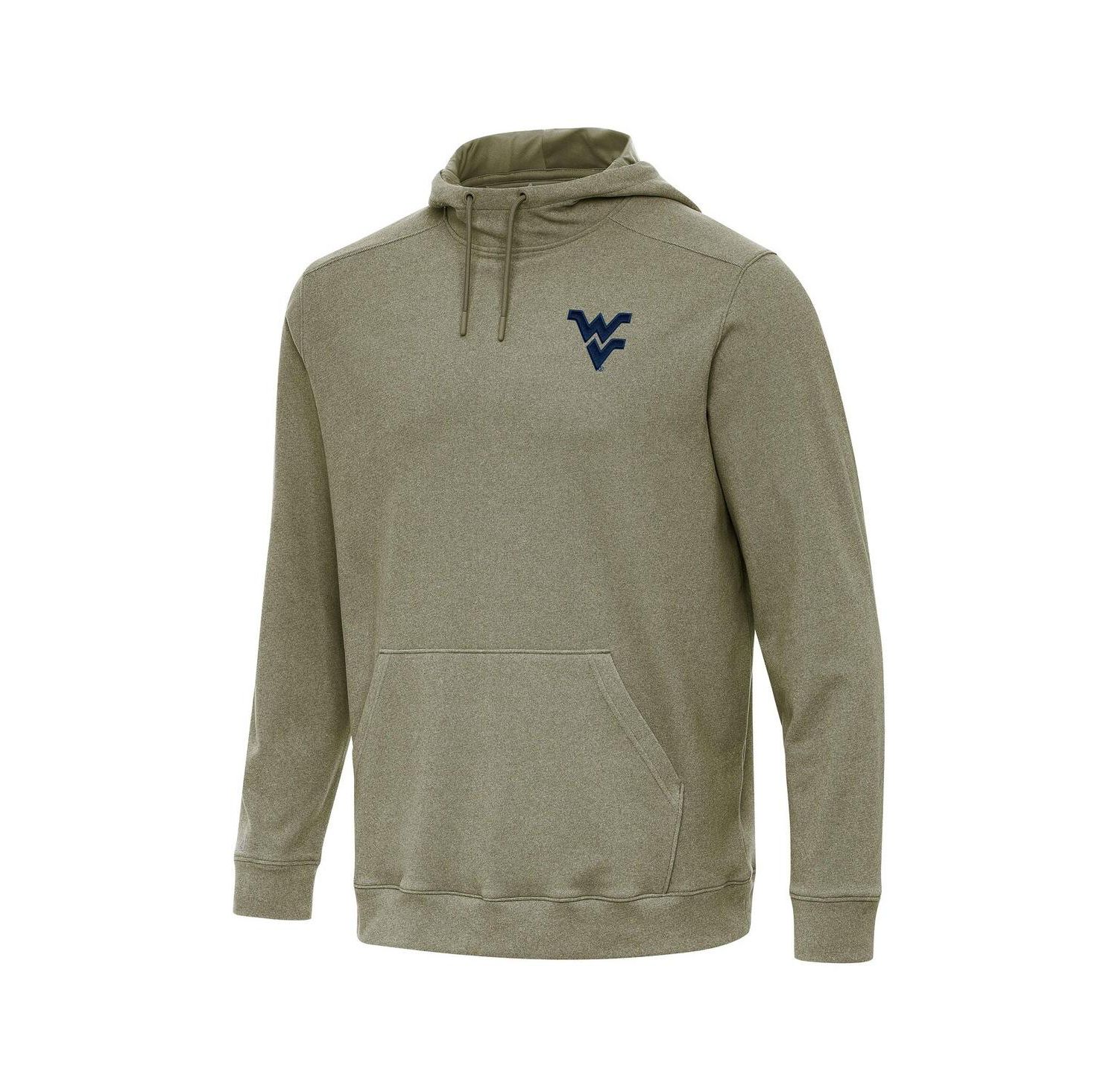 Men's Olive West Virginia Mountaineers Cloud Pullover Hoodie