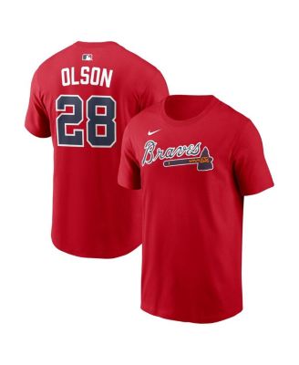 Men's Matt Olson Red Atlanta Braves Home Name & Number T-Shirt