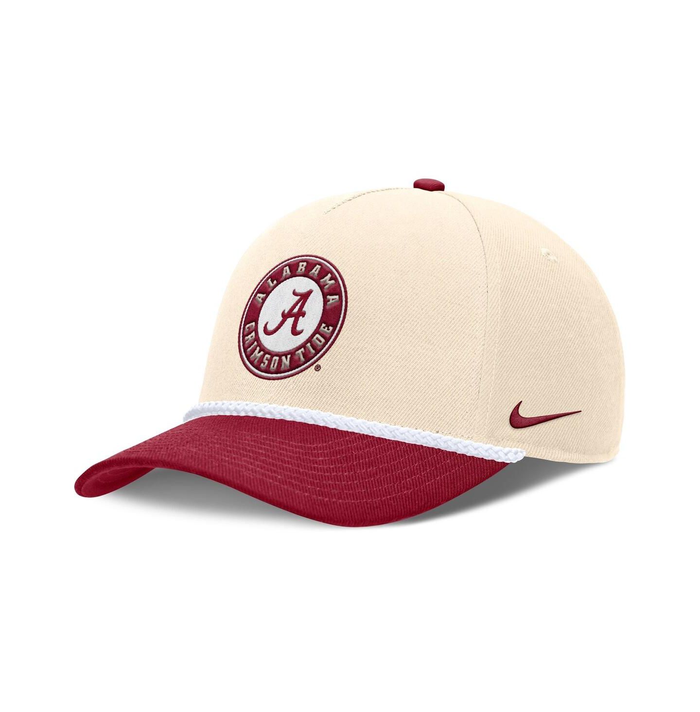 Головной убор Nike Natural Alabama Crimson Tide 2026 Primetime Natural 5-Panel Rope 2-Tone Rise Hat — фото 3