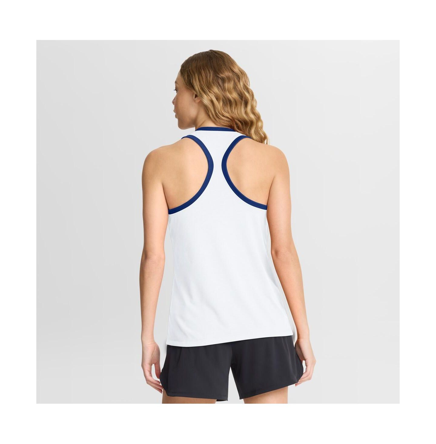 Женский топ Nike White Chicago Cubs Tri-Blend Dri-FIT Racerback — фото 2