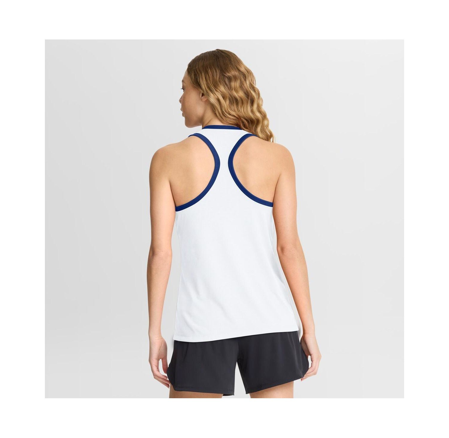 Women's White Chicago Cubs Tri-Blend Dri-FIT Racerback Tank Top