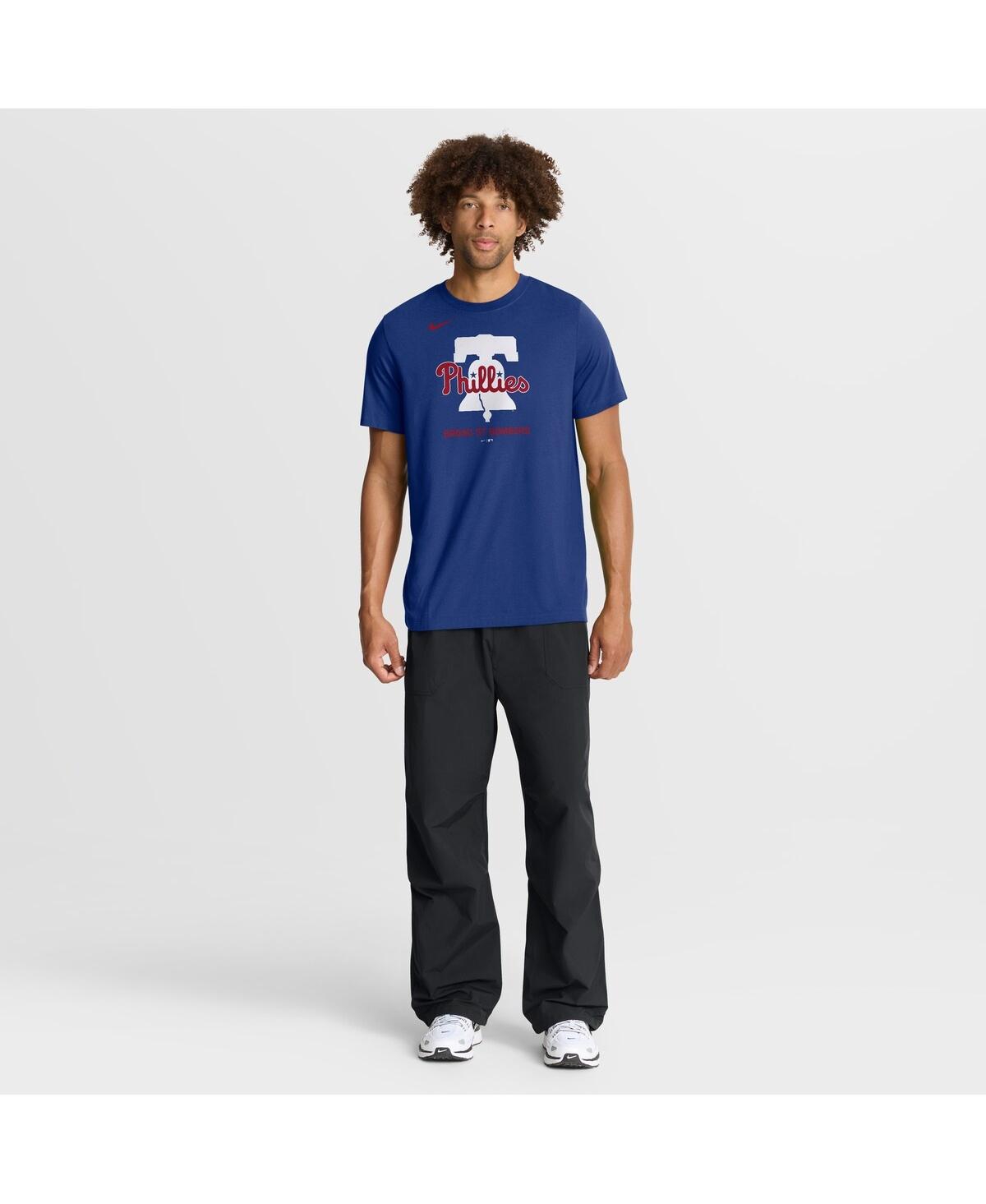 Nike Men's Royal Philadelphia Phillies Tri-Blend Logo T-Shirt