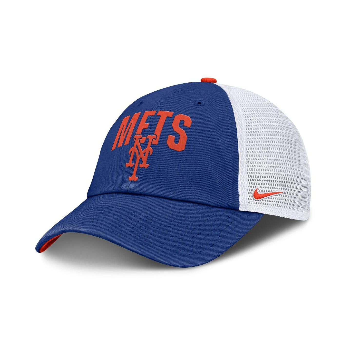 Мужская кепка Nike Royal New York Mets Primetime Club Adjustable Trucker Hat — фото 1
