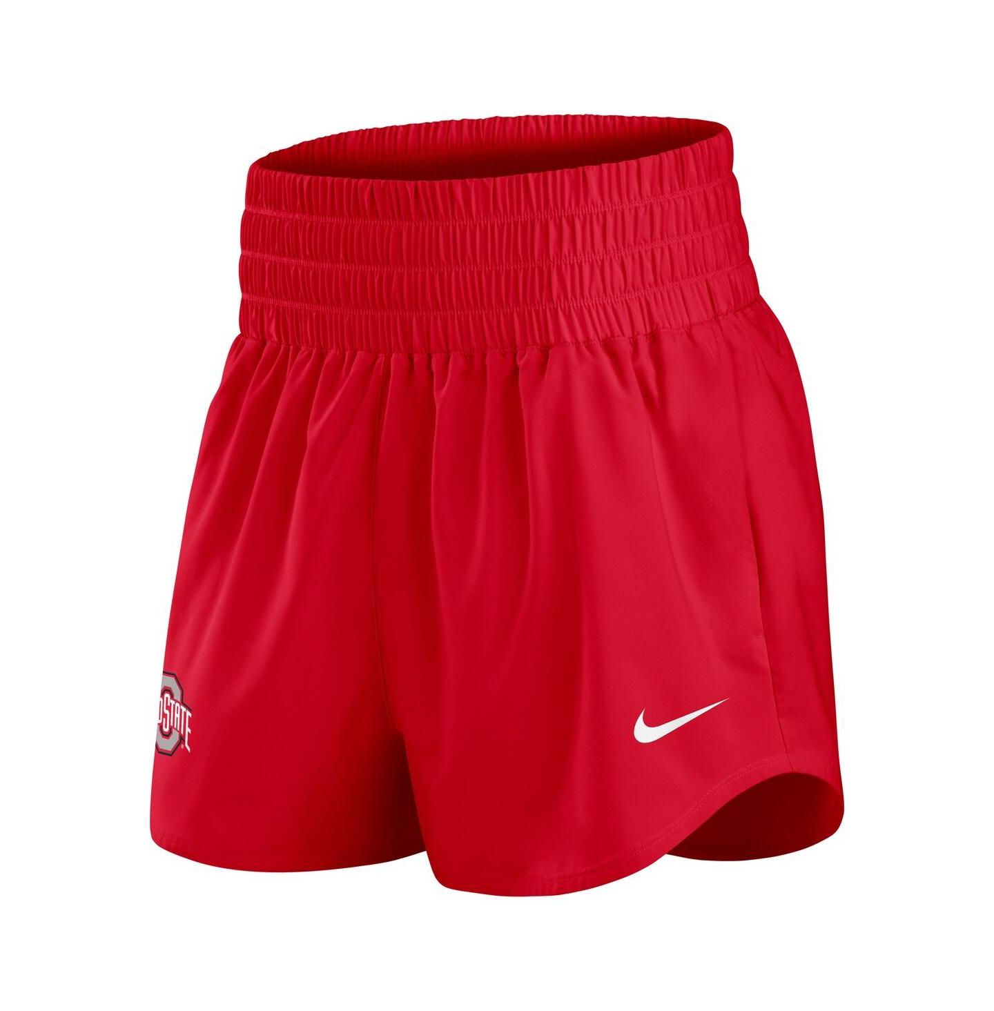 Женские шорты Nike Scarlet Ohio State Buckeyes Performance One Dri-FIT High-Rise — фото 2