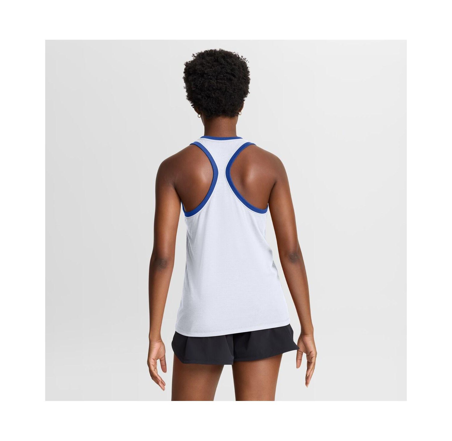 Women's White Duke Blue Devils Uni Name Tri-Blend Dri-FIT Tank Top