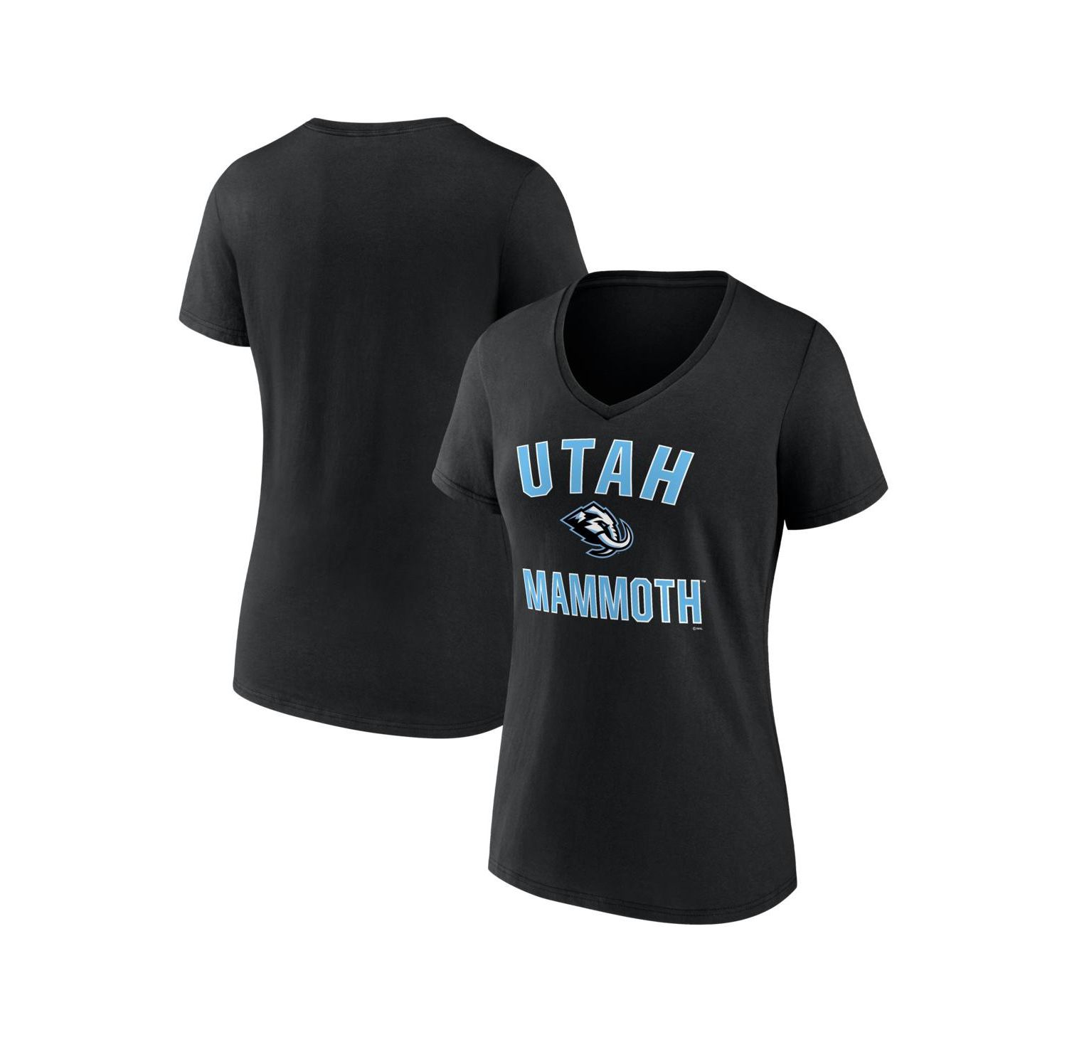 Women's Black Utah Mammoth Arch Victory V-Neck T-Shirt