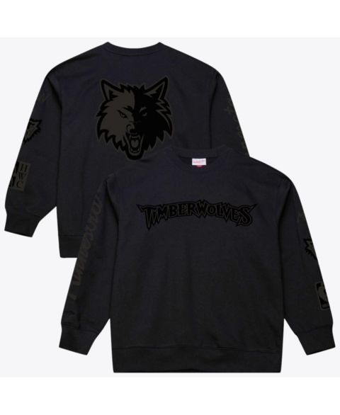 Мужская толстовка Mitchell & Ness Black Minnesota Timberwolves Phantom Fleece