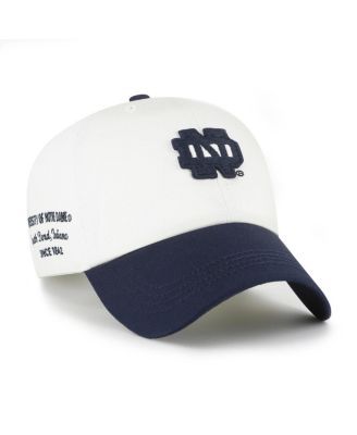 Men's White/Navy Notre Dame Fighting Irish Contemporary Basics Two Tone Clean Up Adjustable Hat