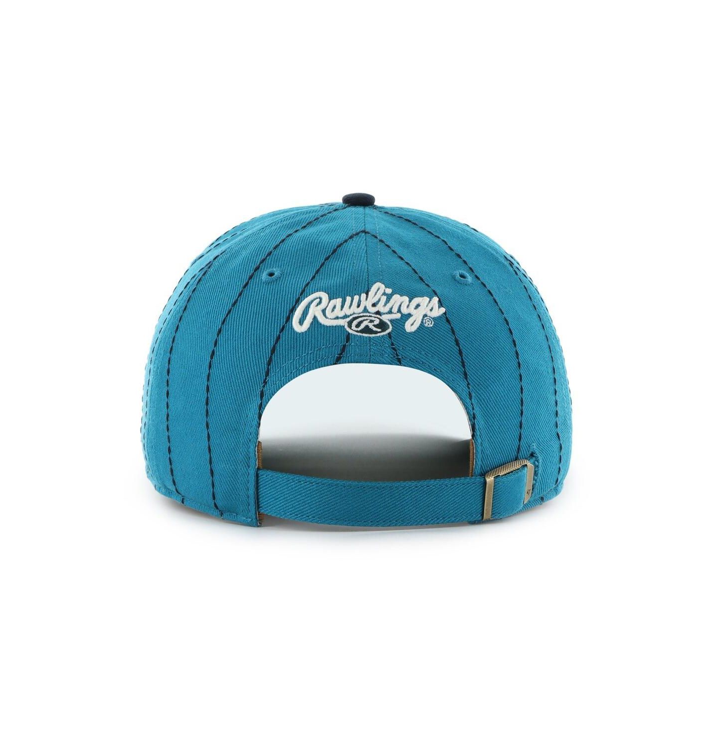Мужская кепка '47 Brand x Rawlings Teal/Navy Seattle Mariners Pinstripe Hitch Adjustable Hat — фото 3