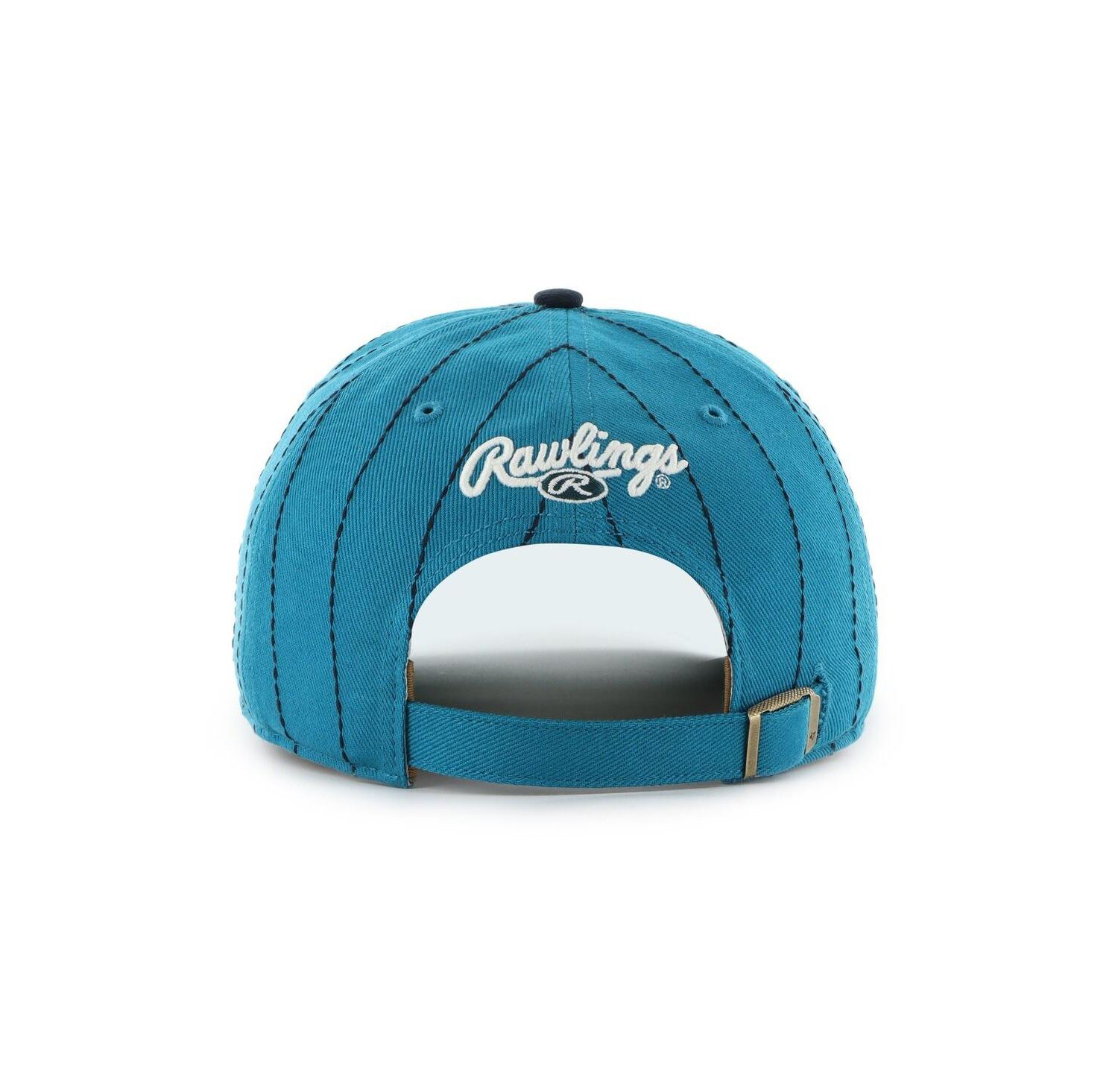 x Rawlings Men's Teal/Navy Seattle Mariners Pinstripe Hitch Adjustable Hat