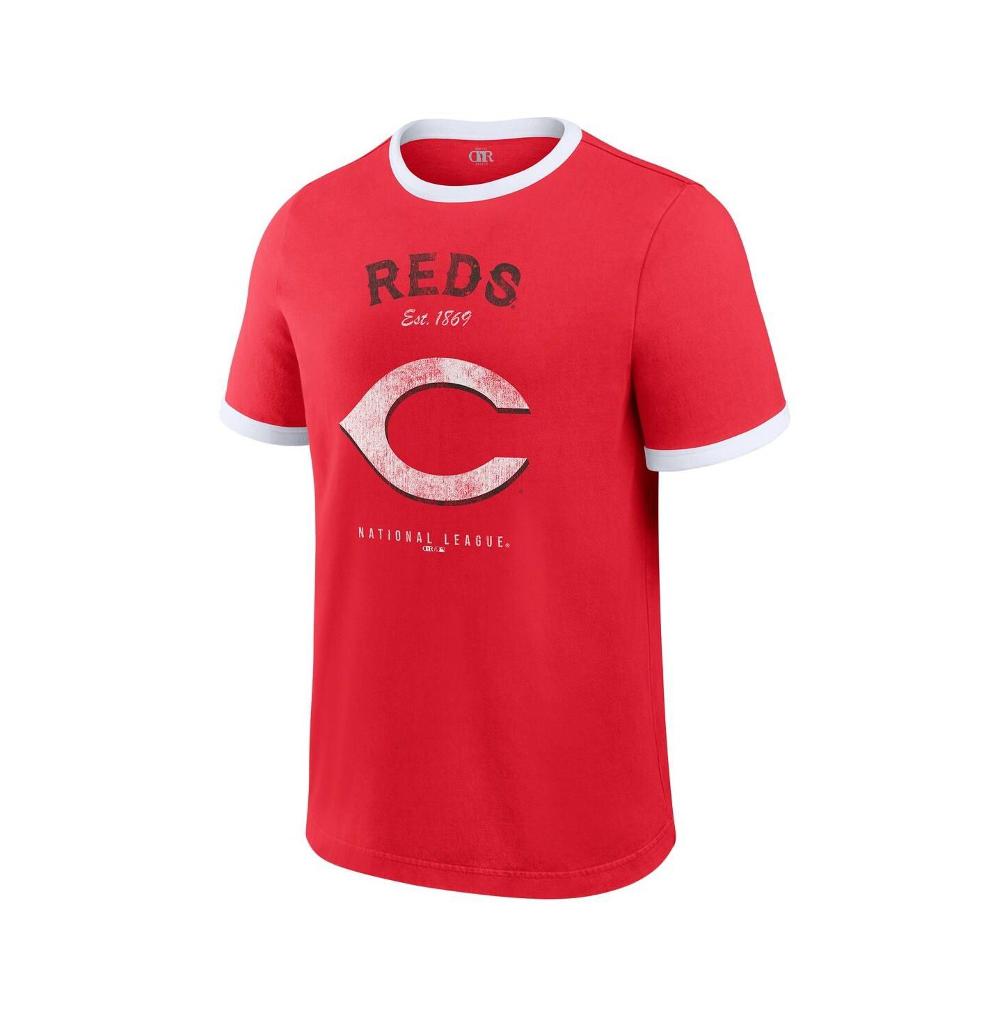 Мужская футболка Mojo Darius Rucker Collection by Fanatics Red Cincinnati Reds Washed Ringer — фото 2
