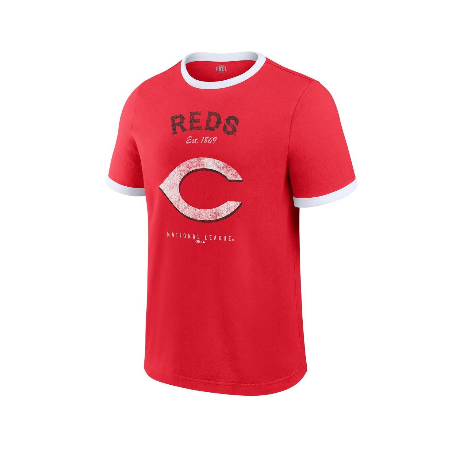 Men's Red Cincinnati Reds Washed Ringer T-Shirt