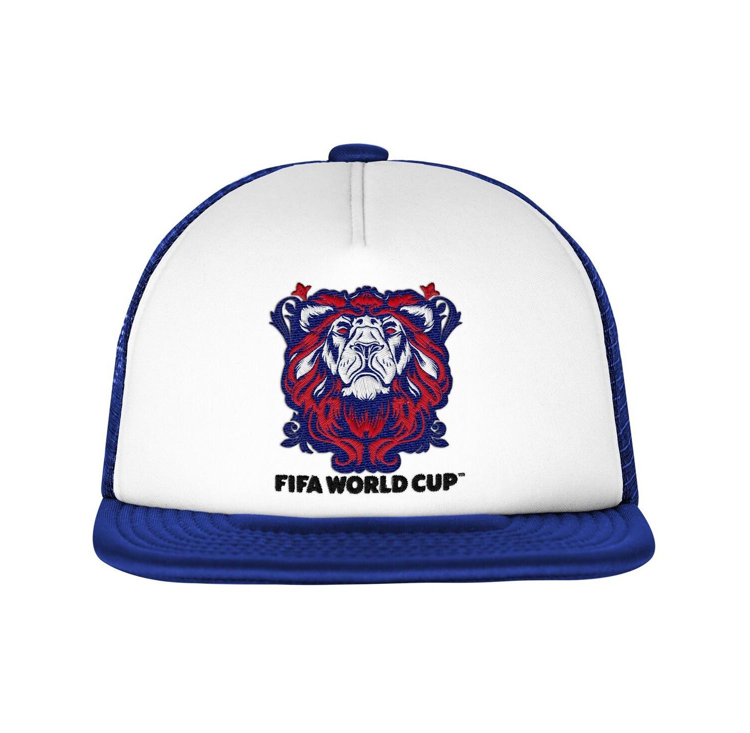 Men's White/Royal England National Team Defender Adjustable Trucker Hat