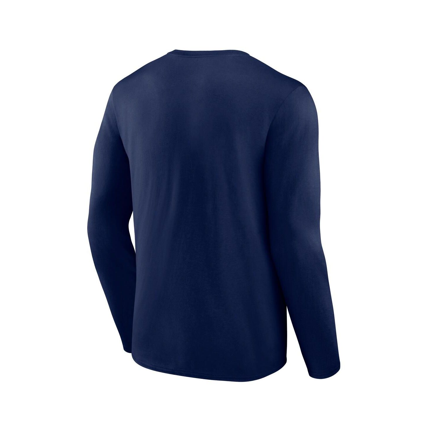 Мужская футболка Logo Athletic Navy Boston Red Sox Heart & Soul Long Sleeve — фото 3
