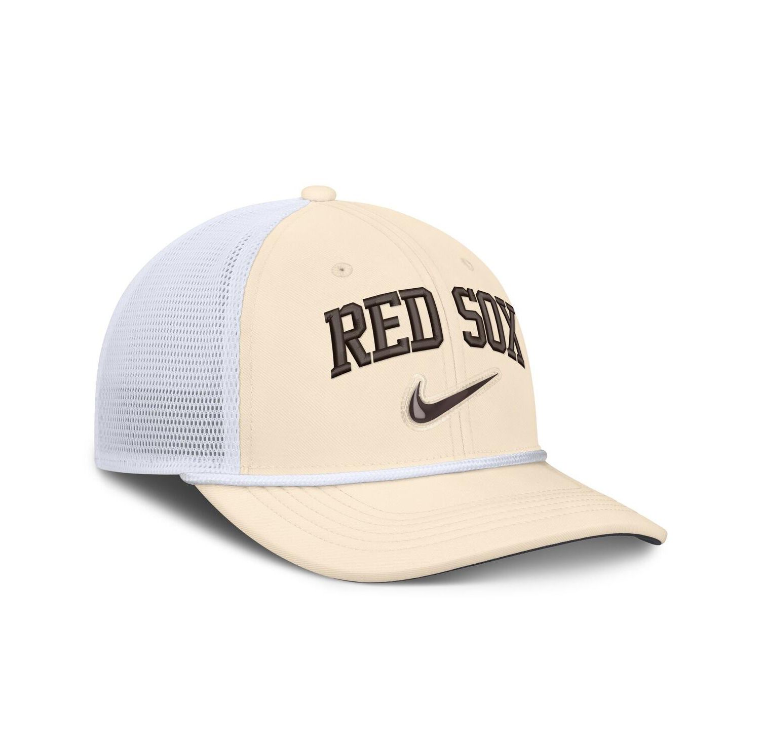 Men's Natural/White Boston Red Sox Rise Dri-FIT Trucker Adjustable Hat