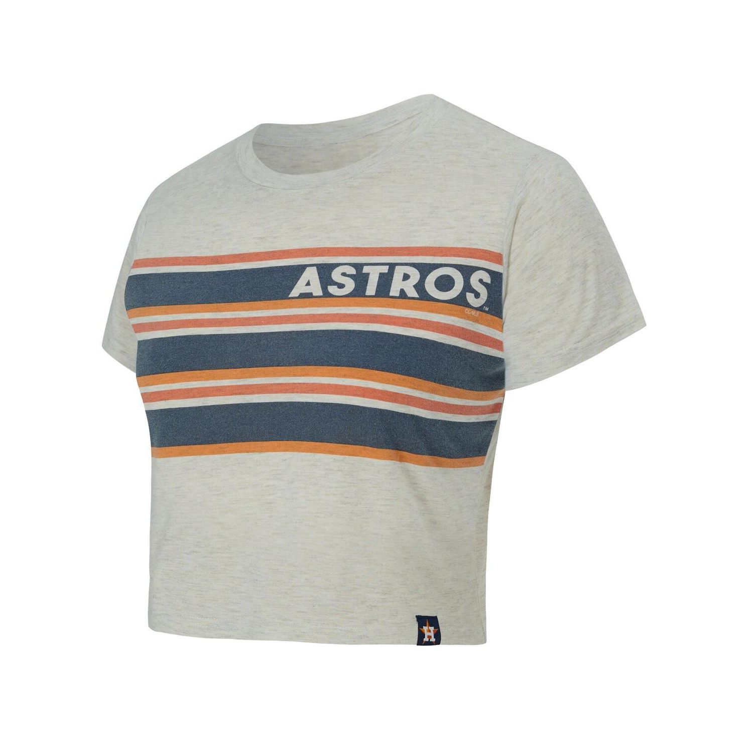 Women's Cream Houston Astros Birch Cropped T-Shirt