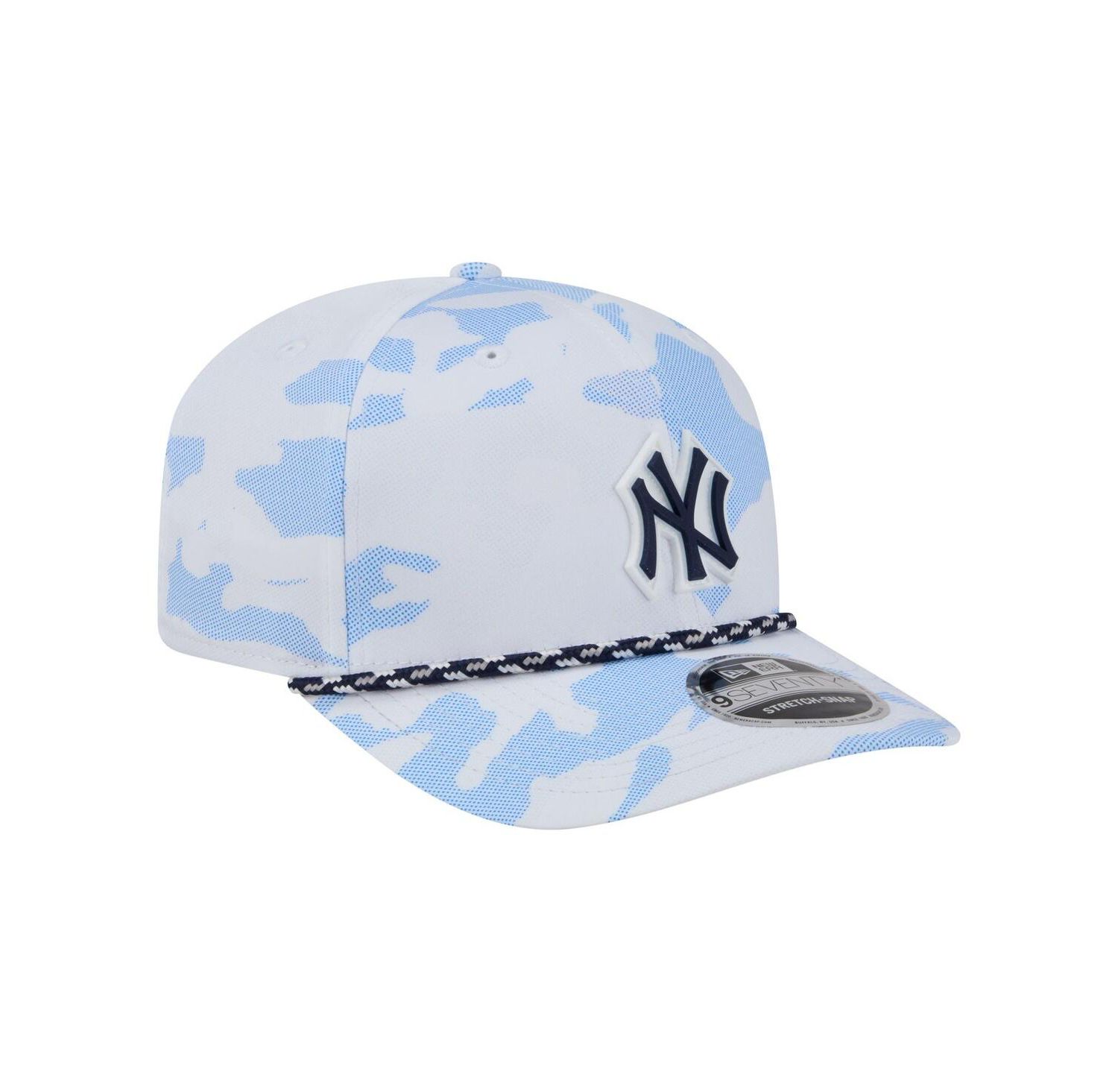 Men's White New York Yankees Camo Rope 9SEVENTY Adjustable Hat