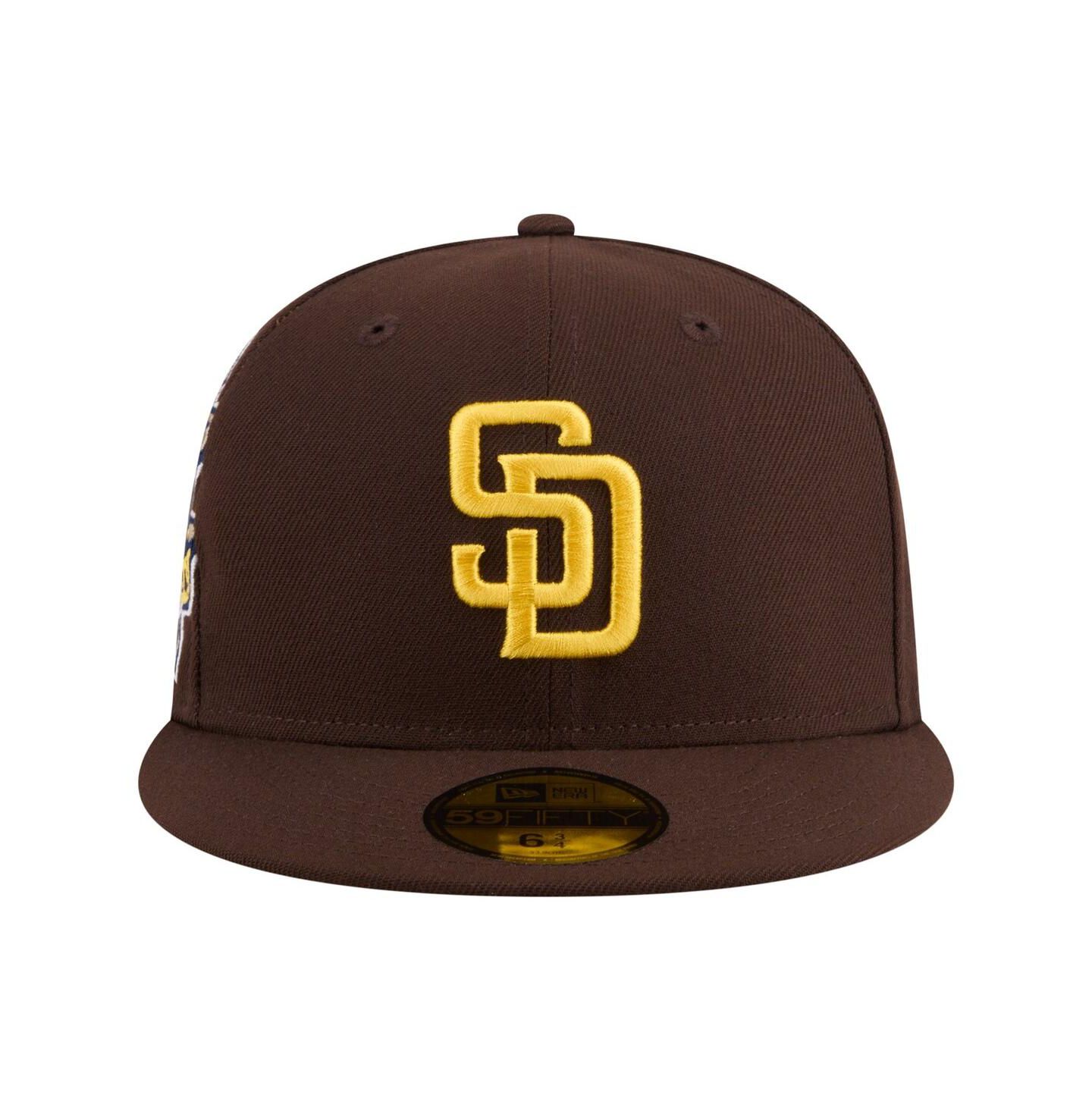 Мужская кепка New Era Brown San Diego Padres Hidden Hit 59FIFTY Fitted Hat — фото 2