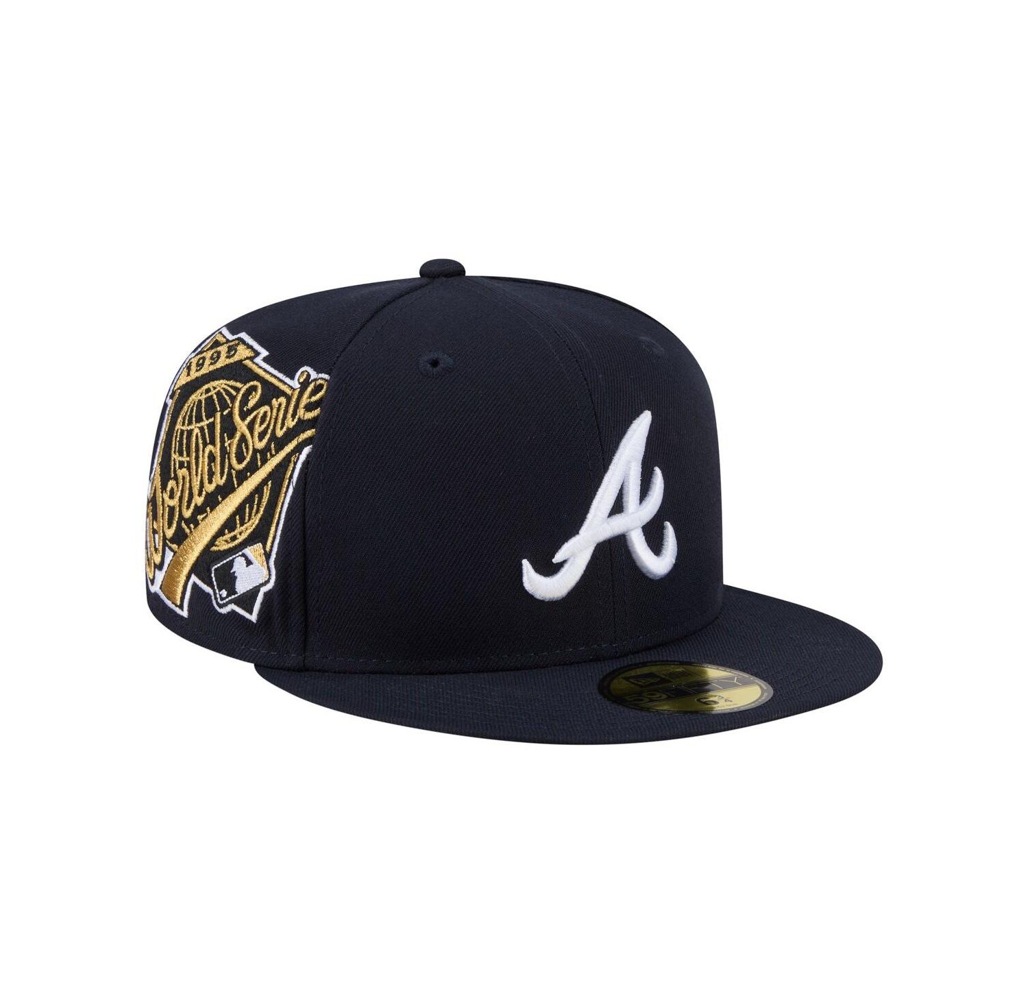 Men's Navy Atlanta Braves Hidden Hit 59FIFTY Fitted Hat