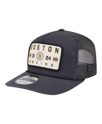 Men's Charcoal Boston Bruins Washed Patch 19TWENTY Trucker Adjustable Hat