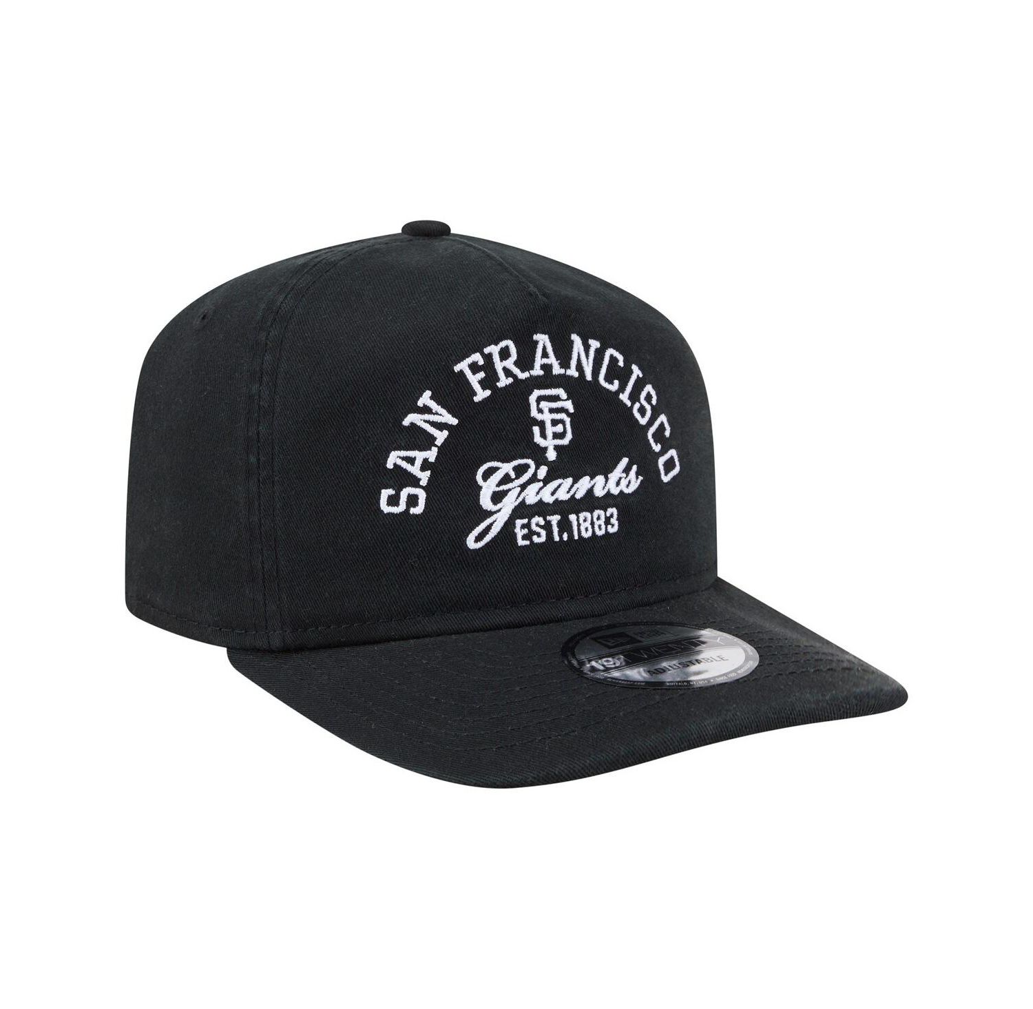 Men's Black San Francisco Giants Stacked 19TWENTY Adjustable Hat