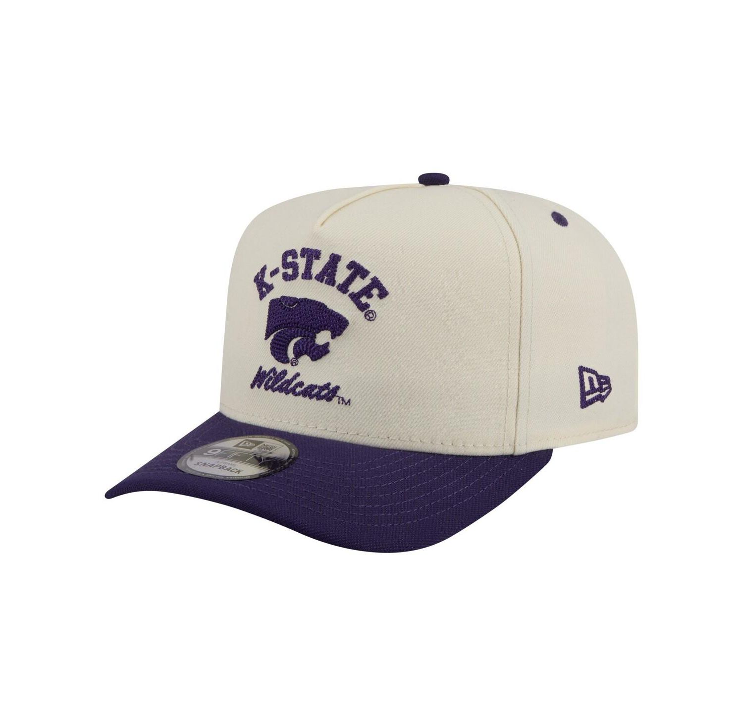 Men's Cream/Purple Kansas State Wildcats Two-Tone Arched 9FIFTY Snapback Hat