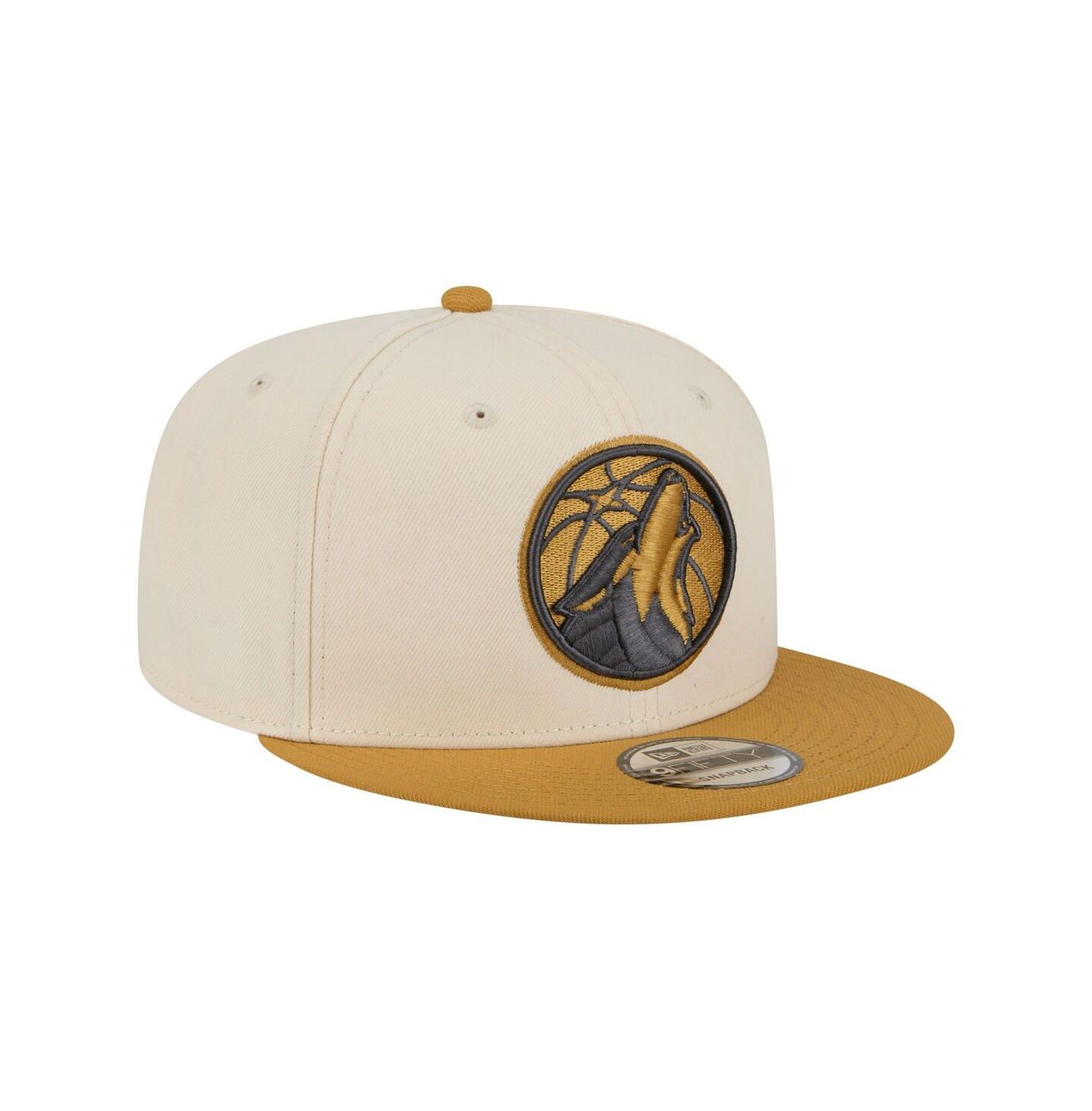 Мужские головные уборы New Era Cream/Tan Minnesota Timberwolves Two-Tone Color Pack 9FIFTY Snapback Hat — фото 3