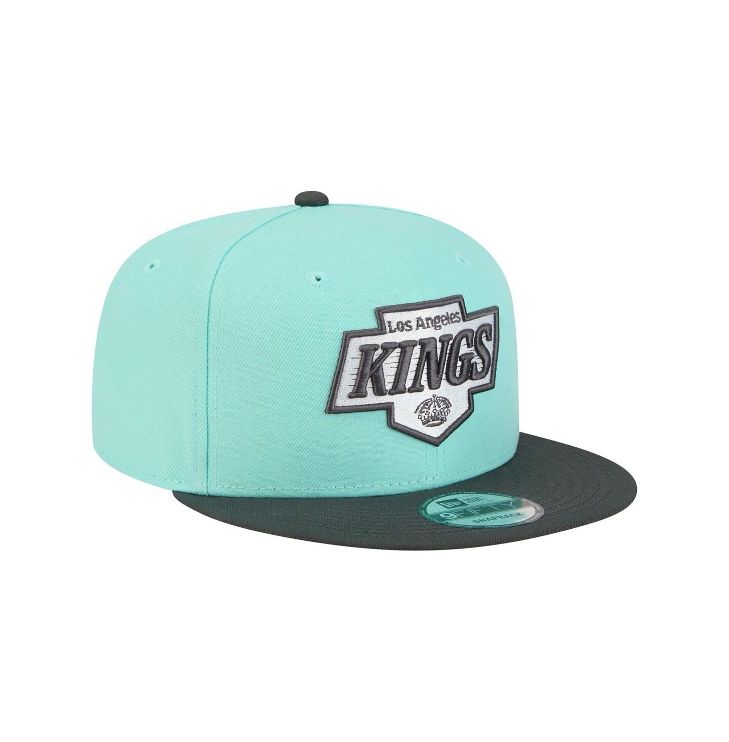 Мужские головные уборы New Era Turquoise/Charcoal Los Angeles Kings Two-Tone Color Pack 9FIFTY Snapback Hat — фото 3