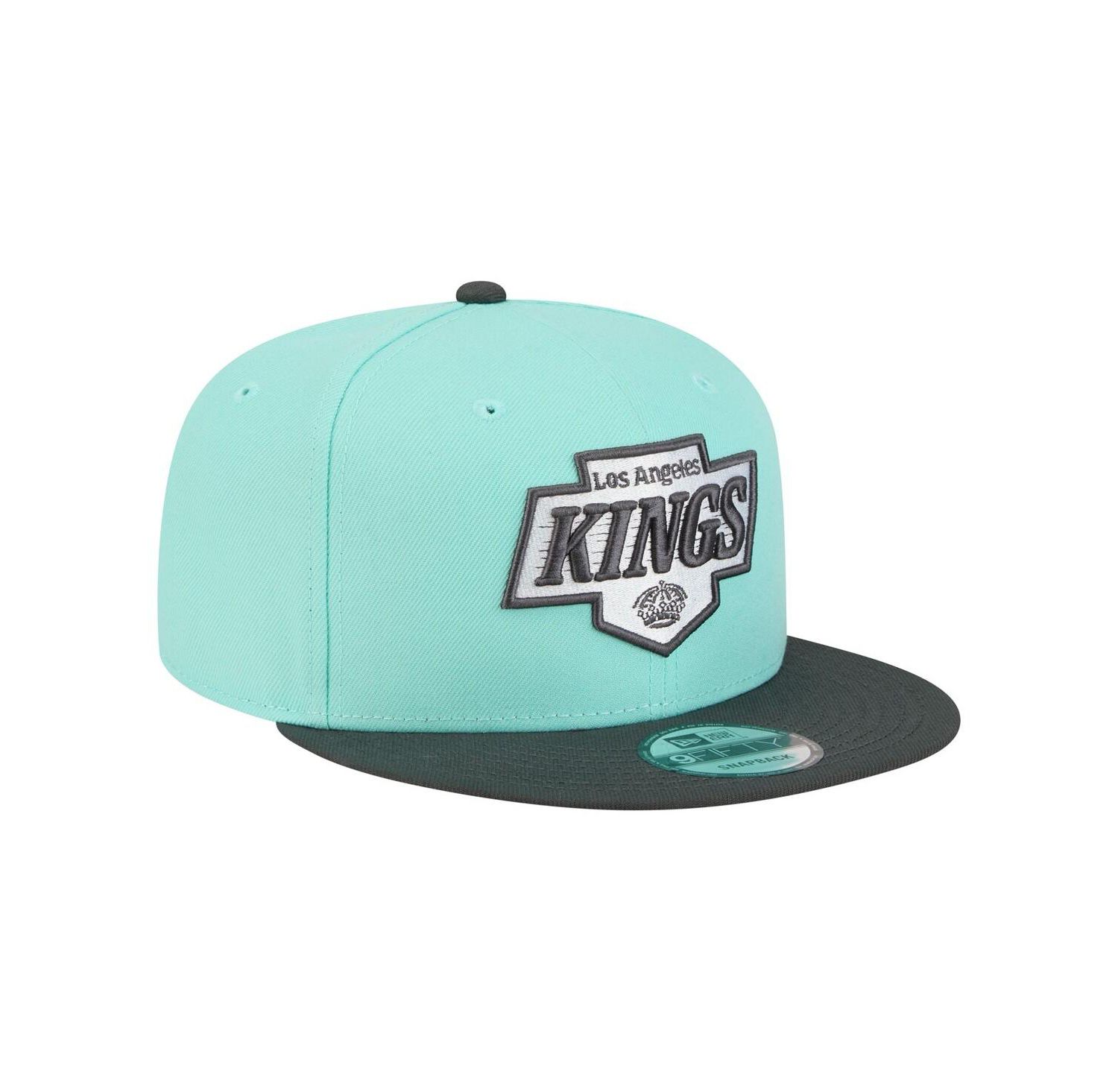 Men's Turquoise/Charcoal Los Angeles Kings Two-Tone Color Pack 9FIFTY Snapback Hat