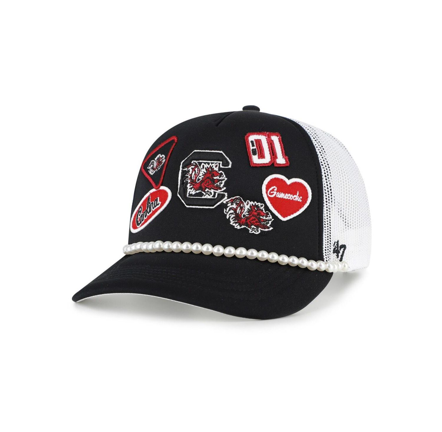 Men's Black/White South Carolina Gamecocks Rally On Hitch Adjustable Hat