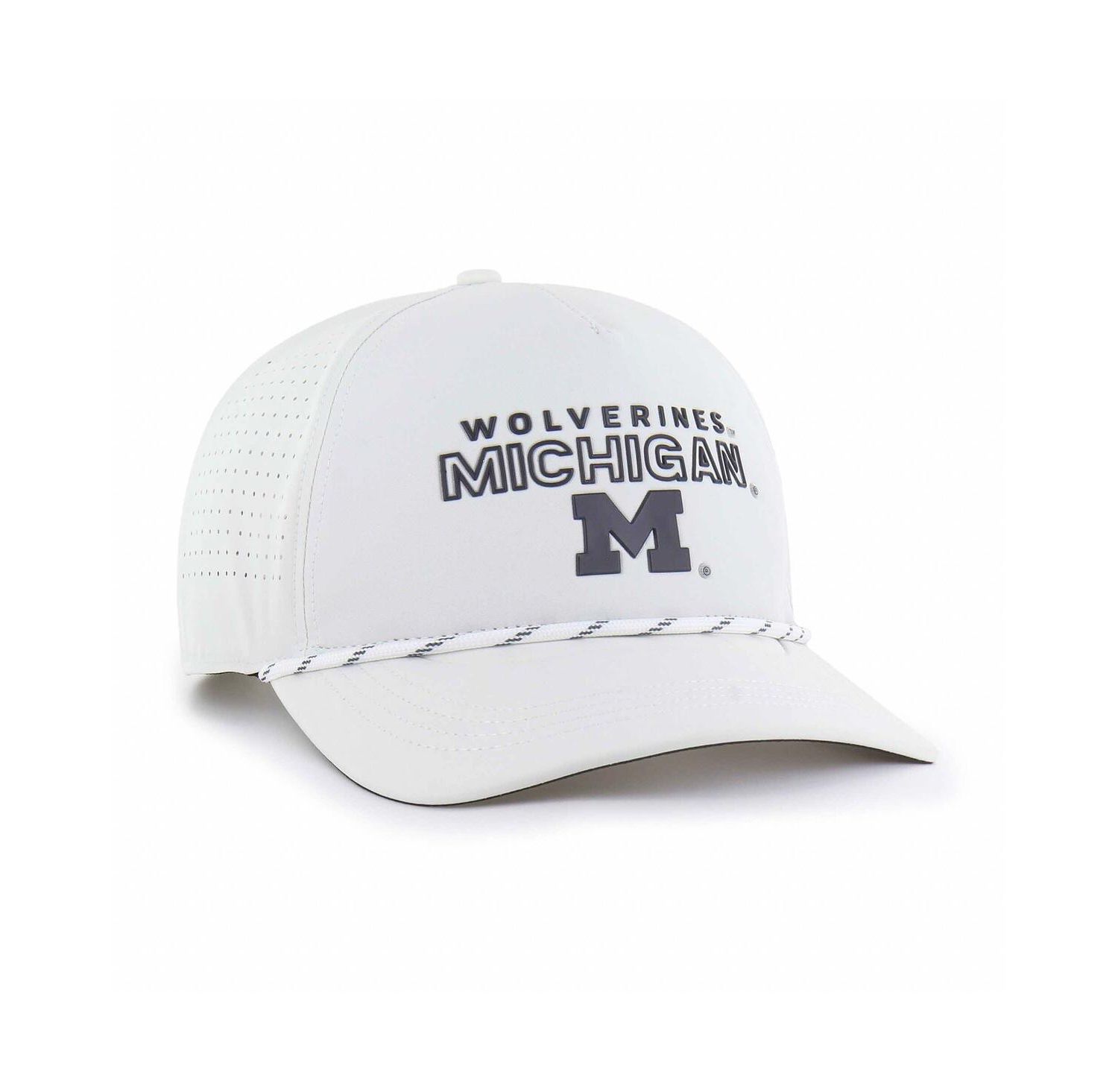 Men's White Michigan Wolverines Forward Vent Hitch Rope Adjustable Hat
