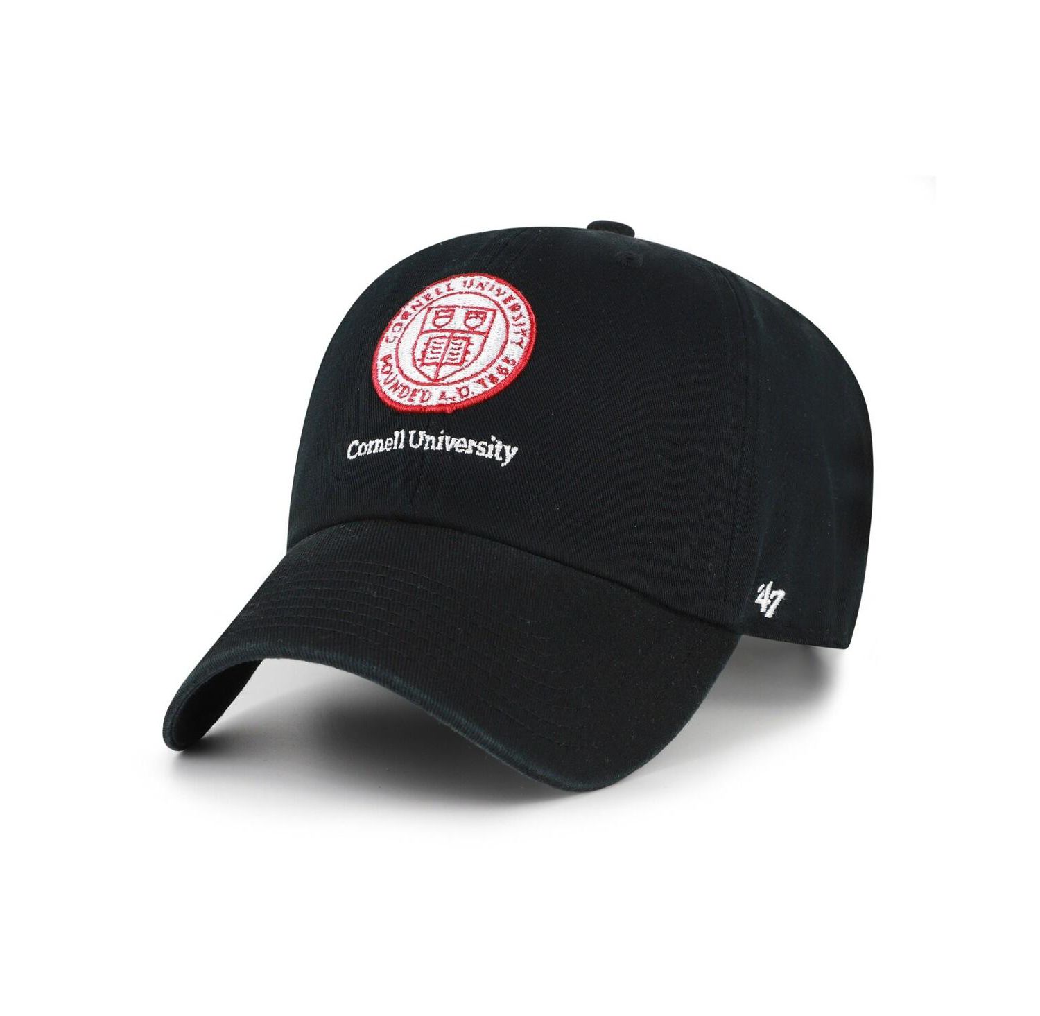 Men's Black Cornell Big Red Clean Up Adjustable Hat