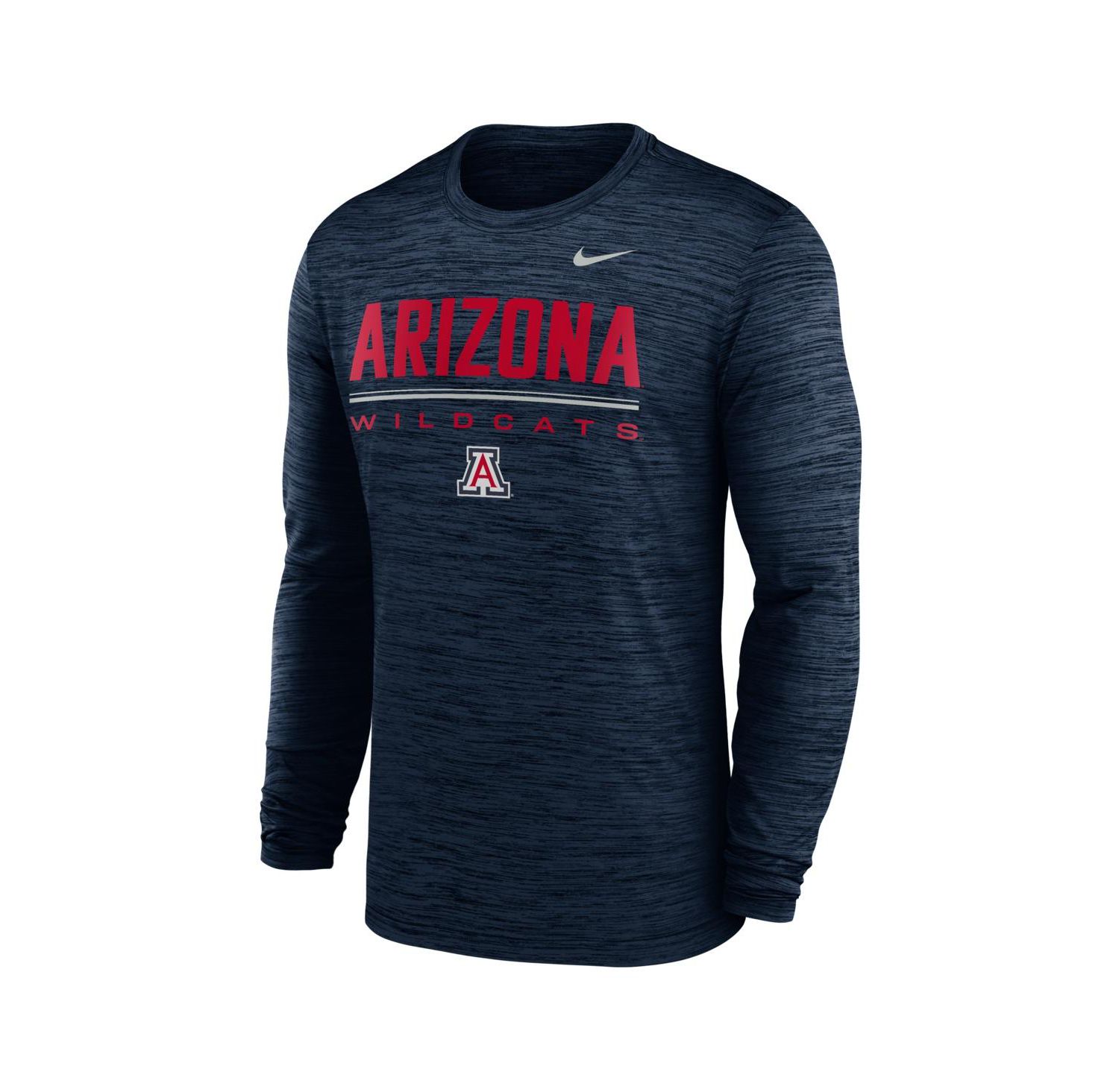 Men's Navy Arizona Wildcats Sideline Velocity Dri-FIT Long Sleeve T-Shirt