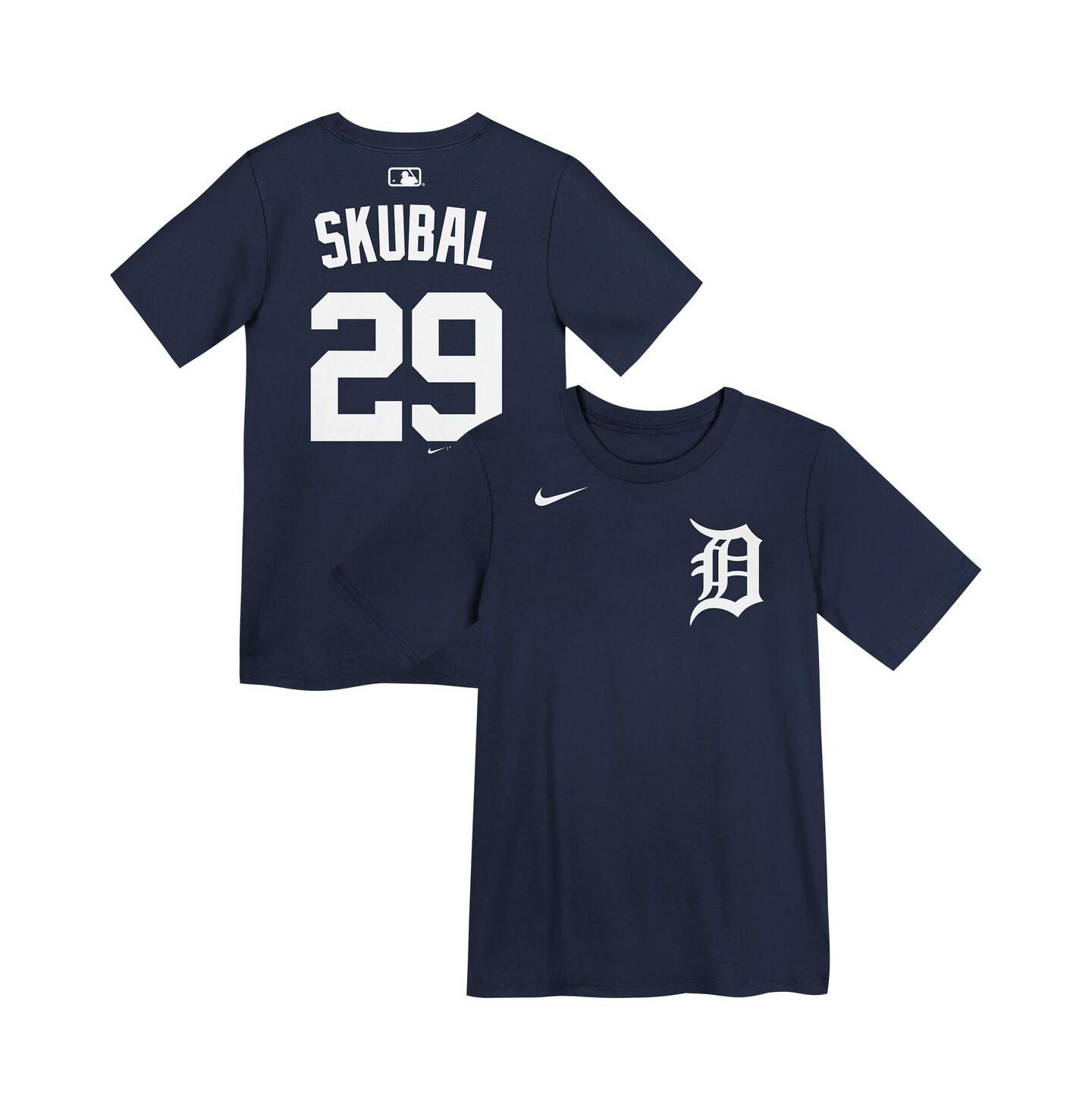 Футболка Nike Tarik Skubal Navy Detroit Tigers Name & Number для мальчиков — фото 1