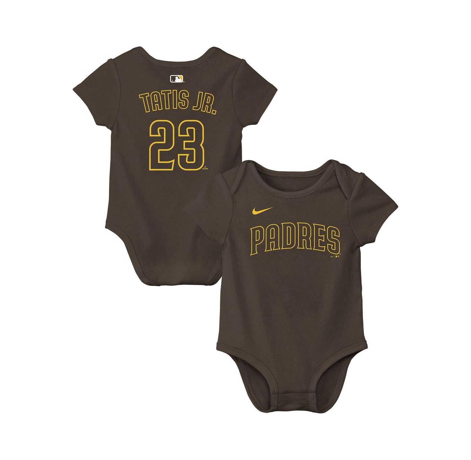 Baby Boys and Girls Fernando Tatis Jr. Brown San Diego Padres Name & Number Bodysuit