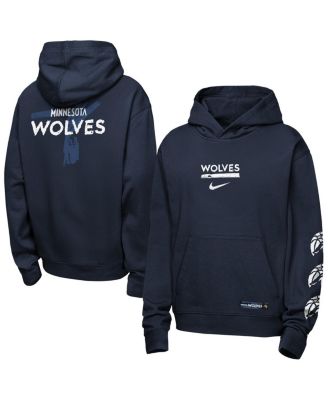 Big Boys and Girls Navy Minnesota Timberwolves Courtside Club Premiere Hoodie