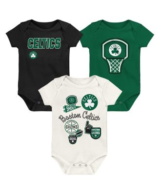 Baby Boys and Girls 3-Pack Boston Celtics Littlest Player Bodysuit Set