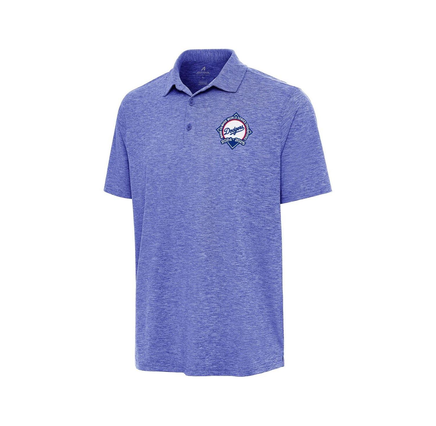 Men's Heather Royal Los Angeles Dodgers Back-to-Back World Series Champions Par 3 Polo Shirt