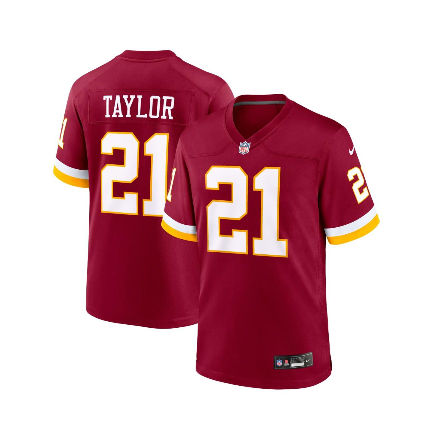Мужской топ Nike Sean Taylor Burgundy Washington Commanders Retired Player Game Jersey — фото 1