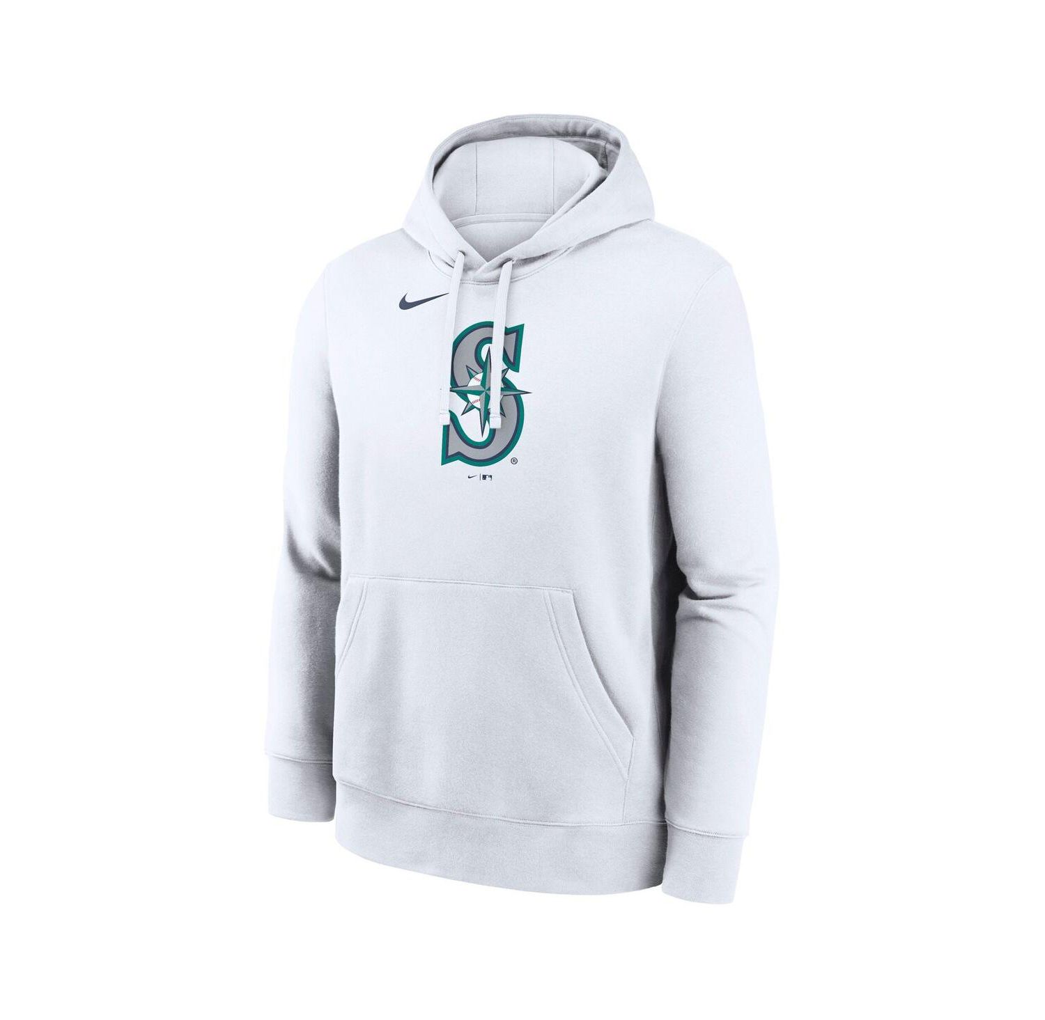 Men's White Seattle Mariners Logo Club Hoodie