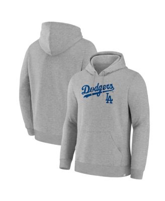 Men's Heather Gray Los Angeles Dodgers Lock-Up Legacy Hoodie