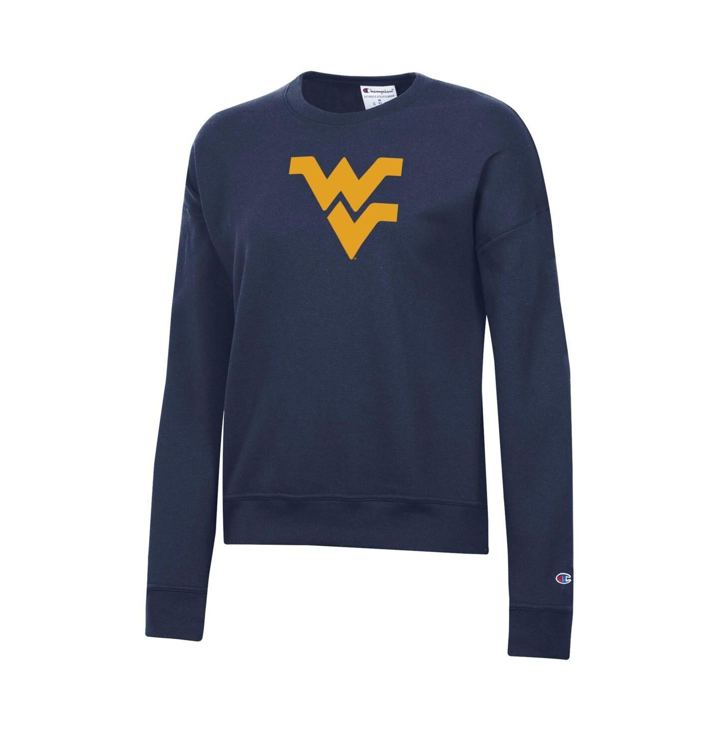 Женская толстовка Champion Navy West Virginia Mountaineers Powerblend — фото 2