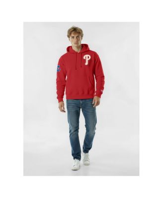 Men's Red Philadelphia Phillies Reverse Weave Chenille Hoodie