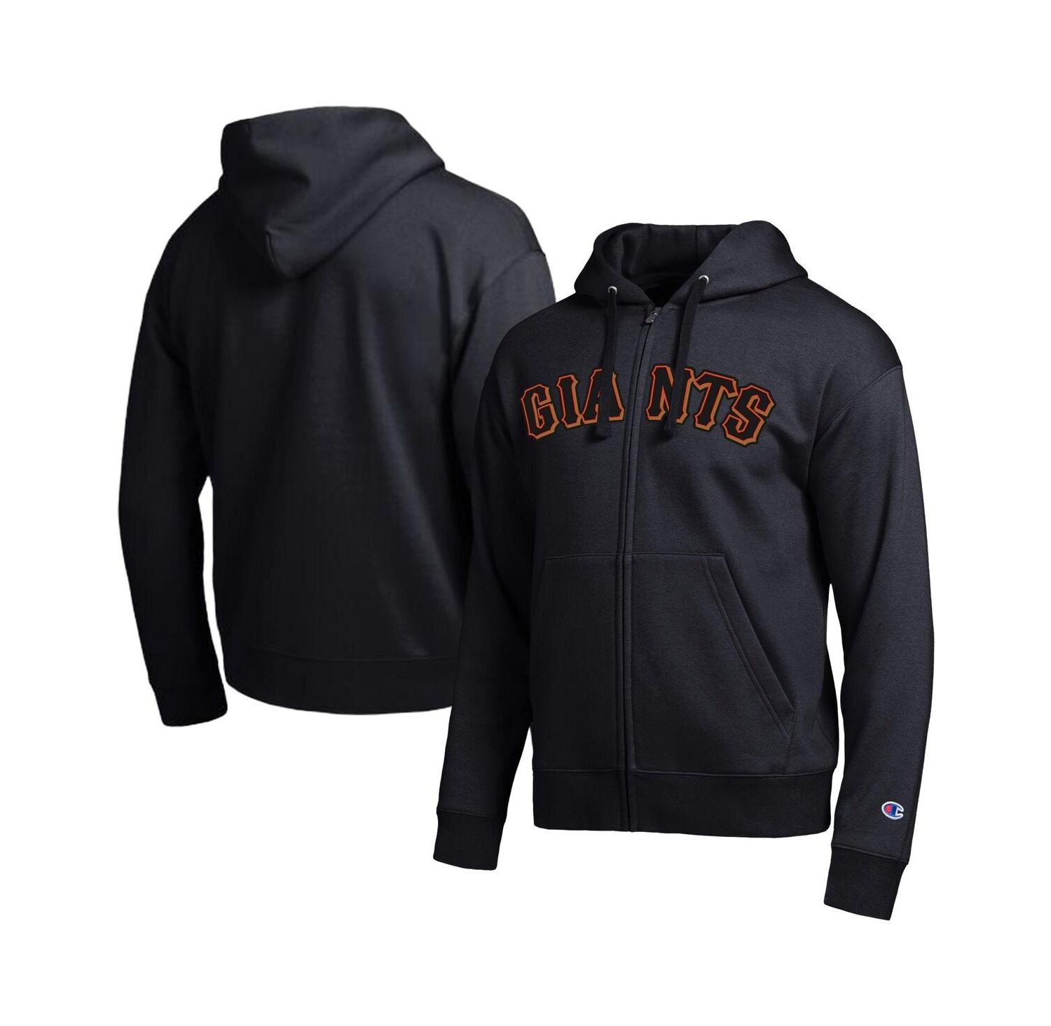 Men's San Francisco Giants Black All-Star Wordmark Full-Zip Hoodie