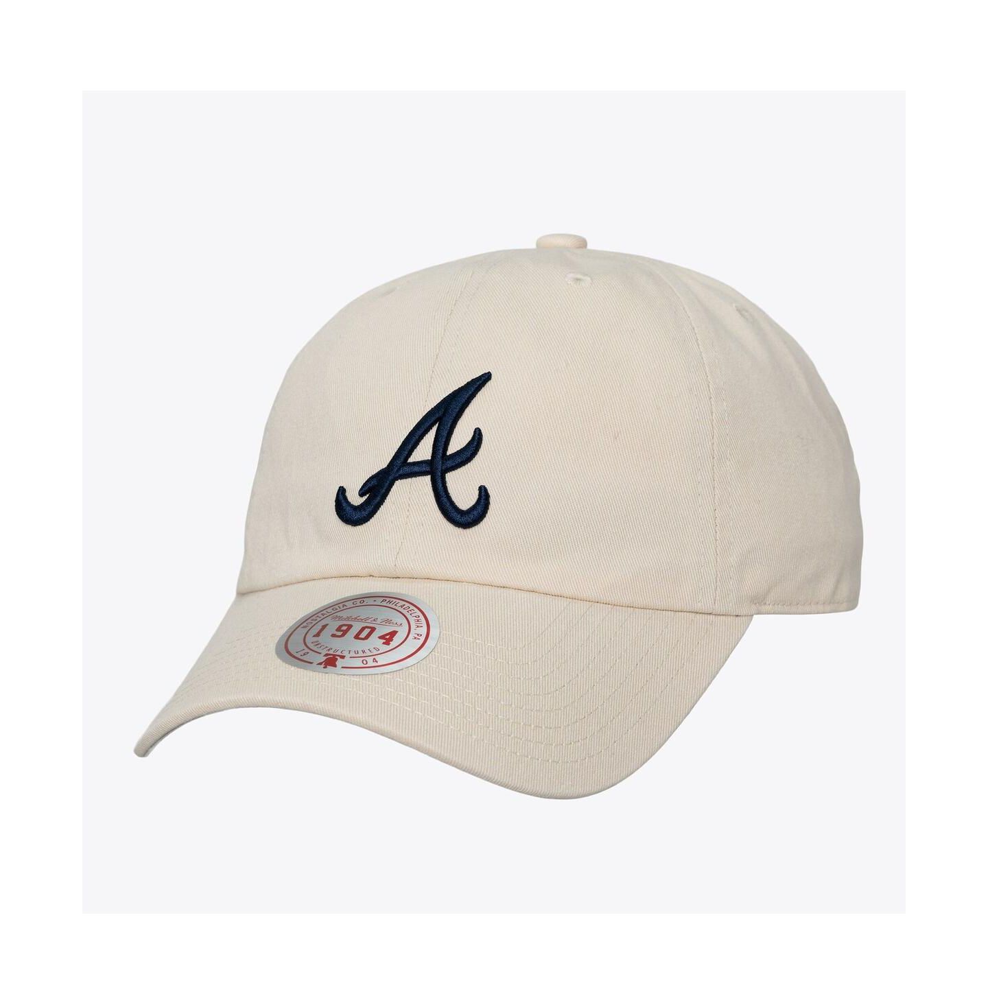 Кепка Mitchell & Ness Cream Atlanta Braves Off-Season 1904 Strapback Adjustable Hat — фото 1