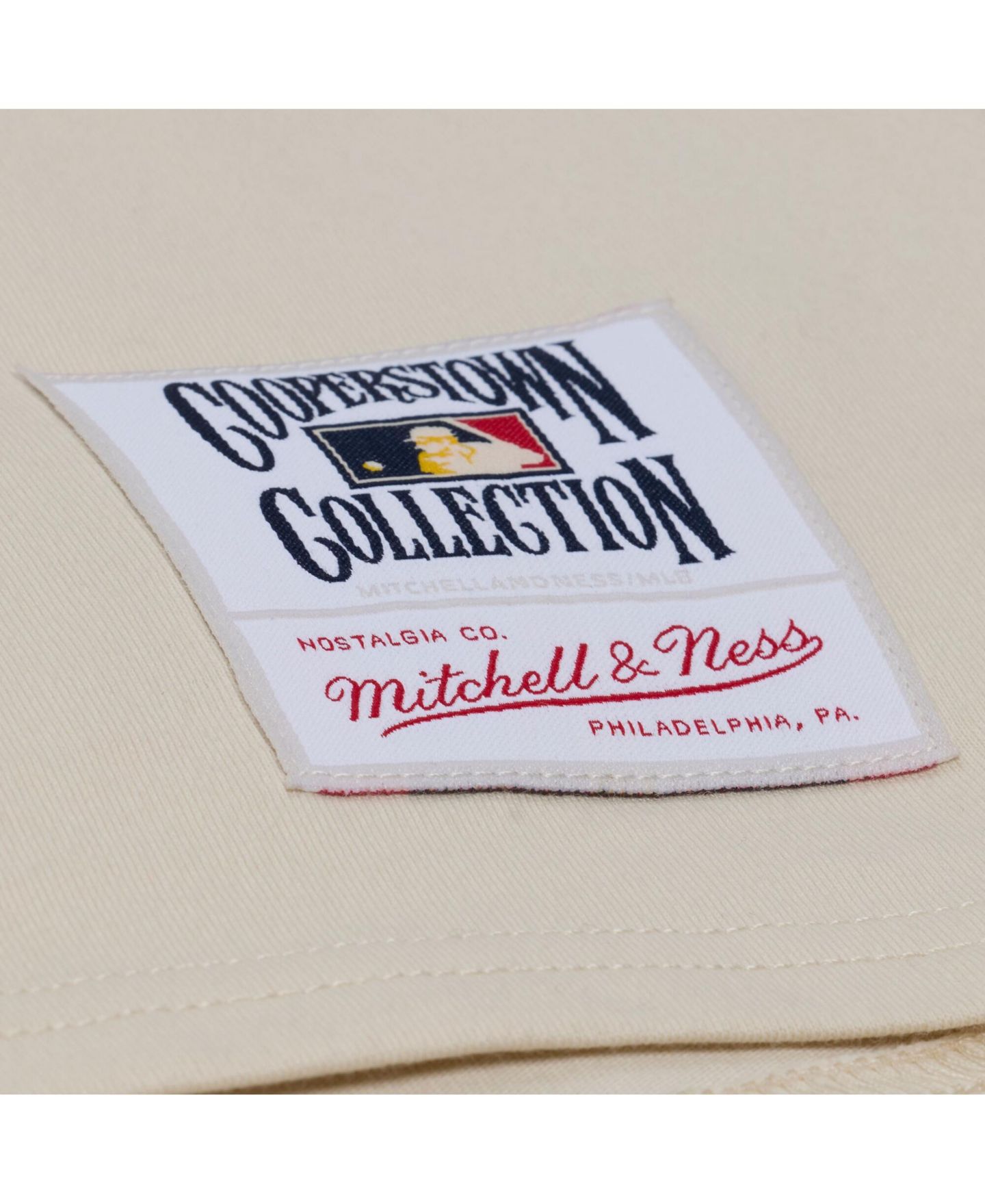 Женская футболка Mitchell & Ness Cream New York Mets Cooperstown Yacht Rock Boxy Cropped — фото 4