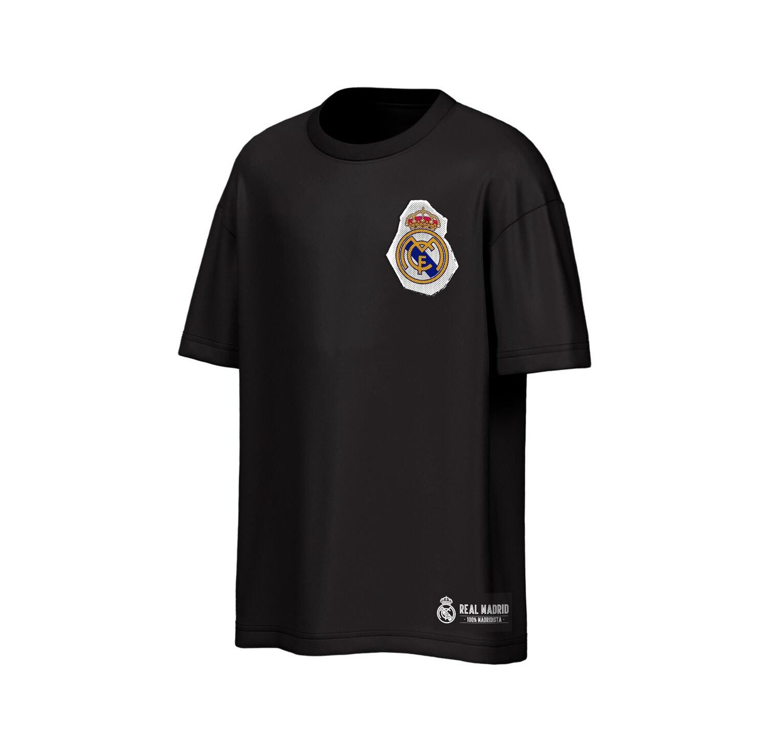 Men's Black Real Madrid Oversized Ransom T-Shirt