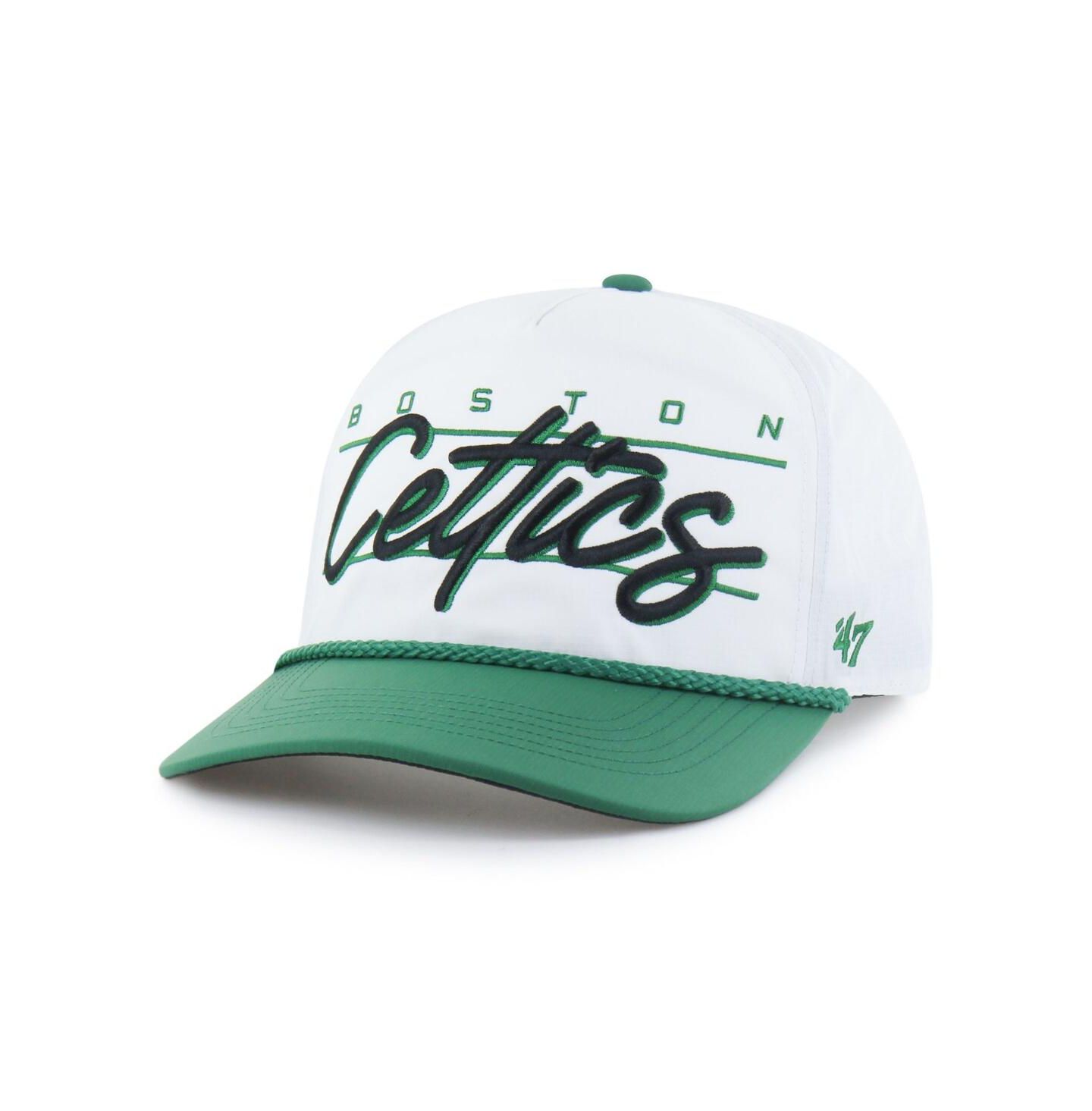 Мужская кепка '47 Brand White Boston Celtics Brrr° Condor Two-Tone Hitch Rope Adjustable Hat — фото 1
