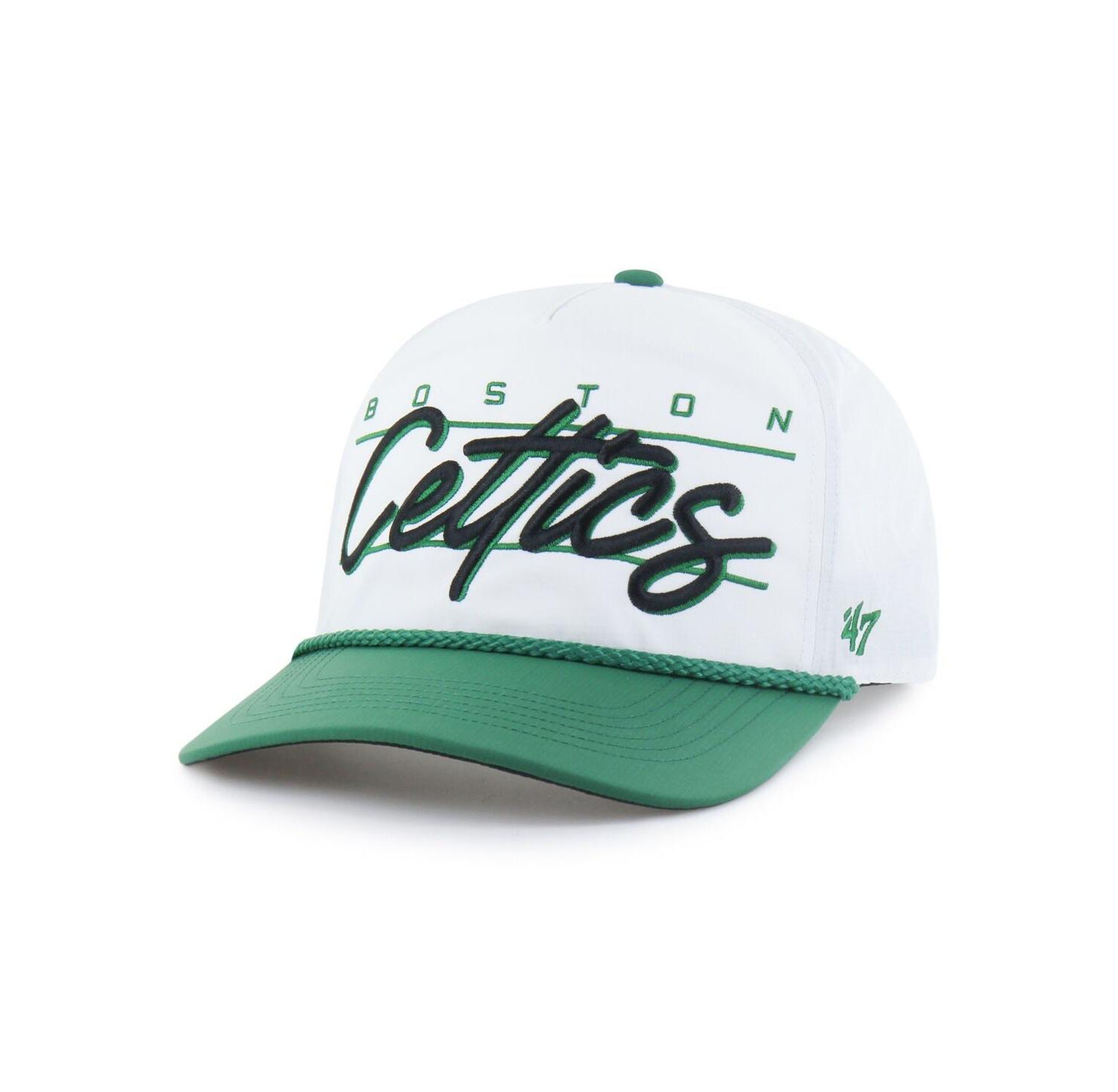 Men's White Boston Celtics Brrr&deg; Condor Two-Tone Hitch Rope Adjustable Hat